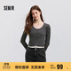 森馬毛衣女短款正肩緊身顯瘦2025春季圓領(lǐng)假兩件毛衫109125107002