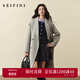 詩(shī)凡黎（'SEIFINI）【人生大衣】100%散毛染綿羊毛雙面呢大衣25秋冬新款高性?xún)r(jià)比外套 【長(cháng)款】淺灰 S