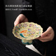 中式精美果盤(pán)陶瓷高腳茶點(diǎn)盤(pán)點(diǎn)心盤(pán)客廳家用精致甜品茶托盤(pán)貢盤(pán) jl仿古黃汝果盤(pán)【魚(yú)躍龍門(mén)】