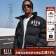 MEDM國潮基礎(chǔ)款羽絨服男春秋季美式高街復(fù)古oversize保暖休閑外套 黑白色 L