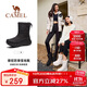 駱駝（CAMEL）冬季雪地靴女款厚底加絨保暖棉鞋防潑水短靴子F24C026613