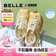 百麗（Belle）跑道歪頭德訓(xùn)鞋女25秋新商場款網(wǎng)面透氣薄底休閑鞋E3H1DCM5預(yù)售 黃色 36 (230mm)