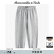 Abercrombie & Fitch男裝24春秋經(jīng)典小麋鹿抓絨美式baggy風(fēng)運動(dòng)衛褲長(cháng)褲KI134-4099 灰色 XL (180/98A)