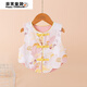 葉余女寶寶馬甲中國風(fēng)純棉春秋季嬰兒連體衣套裝新生外出無(wú)袖背心坎肩 鹿踏祥云-馬甲 66 建議3-6個(gè)月