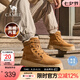 駱駝（CAMEL）雪地靴冬季新款高幫加絨保溫鎖暖復(fù)古經(jīng)典戶外徒步工裝靴男 G14W136663 土黃 42