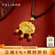 謝瑞麟（TSL）黃金項鏈古法金系列鎖包福字足金鎖骨套鏈YS724 7.2g 計價(jià)類(lèi)（工費1300元）