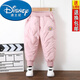 迪士尼（Disney）兒童棉褲三層加絨加厚女寶寶冬季外穿防風(fēng)保暖褲中小童男孩長(cháng)褲子 粉色 100