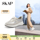 SKAP2024秋季旋轉(zhuǎn)扣時尚拼色舒適輕便女休閑鞋AEK10CM4 銀色 37