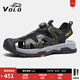 VOLO犀牛涼鞋夏季新款沙灘鞋戶外網(wǎng)面透氣休閑鞋時尚旋轉(zhuǎn)鈕洞洞鞋 橄欖綠 40