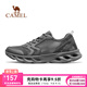 駱駝運動(dòng)鞋男夏季網(wǎng)面透氣洞洞鞋運動(dòng)休閑健步鞋女 X14B608003，深灰，男 40