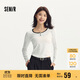 森馬（Semir）長(cháng)袖T恤女短款撞色打底衫簡(jiǎn)約風(fēng)秋季假兩件修身衣服101524101005