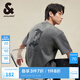 杰克·瓊斯（JACK&JONES）男裝復(fù)古簡約舒適基礎(chǔ)百搭哥特字母飛鳥寬松圓領(lǐng)短袖T恤男 石雕灰E05 M (175)