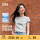 森馬（Semir）短袖t恤女短款修身可愛(ài)小狗印花2025夏裝新款正肩辣妹顯瘦打底衫 淺花灰00235 S