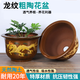 大海邊 特大號復古龍缸花盆粗陶均釉加厚落地盆景戶(hù)外庭院種樹(shù)陶土花盆 釉金款6尺#口徑60cm高38cm[送托盤(pán)]