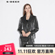 S.DEER圣迪奧女裝平駁領開襟拼接薄款西裝外套S21362227 德國灰/87 S 160