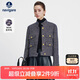 Navigare意大利小帆船女25年新款粗花呢大衣短款小香風(fēng)夾克外套2341405502