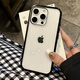 米弗?！靖咄竵喛肆Α窟m用蘋(píng)果16promax手機殼iphone15pro新款ins風(fēng)14透明簡(jiǎn)約13軟邊16plus防摔保護套 【透明】黑色邊框-真不發(fā)黃-硬背軟邊 iPhone 16 pro