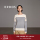 ERDOS 春夏一字領(lǐng)套衫精紡棉絨混紡寬松法式輕復古休閑百搭女針織衫 白 M 160/84A