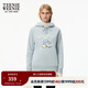 Teenie Weenie小熊女裝衛衣冬季學(xué)院連帽簡(jiǎn)約休閑萌趣加絨保暖上衣 淺藍色 M (165)