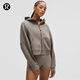 lululemon丨Scuba 女士超寬松款拉鏈連帽衫 LW3HTLS 暖褐灰 M /L