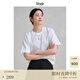 旅途原品ltyp100%亞麻文藝基礎(chǔ)T恤 25秋季新款休閑寬松短袖上衣女 象牙白 L