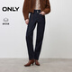ONLY2025冬季新款磨毛高腰男友褲九分錐形褲牛仔褲女|125449003 J37 1000洗水藍牛仔 XL XL標準褲長(cháng)