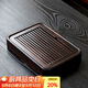 唐豐黑檀木茶盤(pán)家用高端功夫茶具瀝水托盤(pán)長(cháng)方形實(shí)木茶臺小型儲水托盤(pán) 黑檀中號盛水茶盤(pán)38*26.5*5.8cm