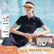 哈吉斯（HAZZYS）女裝 夏季女士【PHIZ系列】寬松下擺POLO連衣裙女 藏青色NV (165/88A 40) L