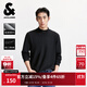 杰克·瓊斯（JACK&JONES）25年男裝秋季半高領(lǐng)舒適德絨打底衫男長(cháng)袖T恤內搭休閑高彈上衣 E40 黑色 M 175