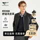 七匹狼真皮皮衣夾克新款休閑工裝舒適羊皮革衣服上衣男士外套 001(黑色) 3XL 185/100A
