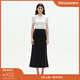 Fabrique夜鶯黑長(cháng)絨棉高腰魚(yú)尾半裙2025春季新品 黑色 M