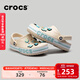 卡駱馳（CROCS）洞洞鞋貝雅卡駱班輕便耐磨一腳蹬休閑鞋|205089 冬日白/彩色-1LI 37 /38(230mm)
