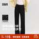森馬（Semir）[商場(chǎng)同款]休閑褲女闊腿褲2025春季抽繩衛褲ins潮流101125127009A