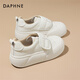 達芙妮板鞋女2026春秋新款大頭鞋厚底輕便舒適休閑小白鞋魔術(shù)貼女生鞋子 白色 37