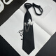 NAOISKEY?腦斯基個(gè)性設計黑色時(shí)髦蝴蝶鏈條飾品領(lǐng)帶免打結襯衫小眾搭配潮 黑領(lǐng)帶*蝴蝶鏈*32cm長(cháng)