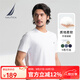諾帝卡（NAUTICA）【單件直降】男裝25春夏新款全棉圓領(lǐng)短袖T恤男 白色1BW L