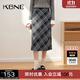 KBNE半身裙女裙子秋冬款2025春季新款格子a字裙今年流行爆款半裙 灰格 M
