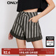 ONLY時(shí)尚百搭高腰卷邊短褲闊腿牛仔褲女|123143016 J19 黑牛仔 S (160) 64A