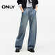 ONLY2025春季新款時(shí)髦舒適松緊中腰闊腿褲長(cháng)褲牛仔褲女|125132128 J33 復古350牛仔洗水 M M標準褲長(cháng)