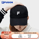 FILA FUSION斐樂潮牌棒球帽情侶款2025年時尚休閑遮陽帽鴨舌帽