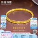 六福珠寶七夕禮物 光影金足金蹦迪珠黃金手鐲金珠彈力手鐲 計(jì)價(jià) 約6.60克