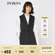 PORTS寶姿女裝 秋季新品百搭無(wú)袖中長(cháng)款風(fēng)衣SA9T010GFQ037 黑色 S (4)