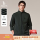 哈吉斯（HAZZYS）男裝 秋款時(shí)尚潮流戶外休閑外套簡約日常夾克男ASVZU0CCX13 深綠色DG XL （180/100A 50）