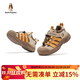 暇步士（Hush Puppies）童鞋新款兒童戶(hù)外運動(dòng)鞋軟底輕便女童鞋透氣跑步休閑男童鞋子 HP5805004棕色款 32