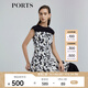 PORTS寶姿 商場同款新品女裝氣質(zhì)印花連衣裙LL8D295KPS098 黑色印花 XS (2)