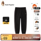 暇步士（Hush Puppies）童裝兒童男女大童秋冬款舒適簡(jiǎn)約百搭針織長(cháng)褲 鉆石黑D款 150