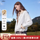 betu女裝2025秋季新款短外套下擺抽繩雙面牛仔色外套女2508T49 米白 S