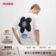 HUGO雨果【七夕節(jié)禮物】【100%棉 男女同款】藝術(shù)圖案裝飾棉質(zhì)T 恤 100-白色 L