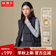 坦博爾秋冬羽絨服短款女士馬甲背心90鴨絨休閑保暖外套TD238006 黑色 3XL (185)