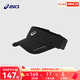 asics亞瑟士兒童25年夏新品戶外多色輕薄可調(diào)節(jié)運動空頂硬遮陽帽 9000黑色 均碼